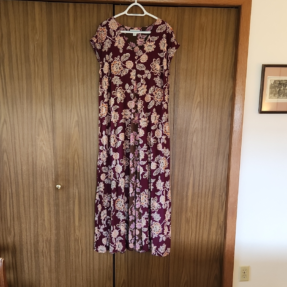 Floral Burgundy Maxi Dress